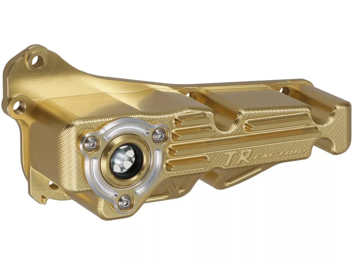 Cárter de aceite TR Factory, dorado, para Vespa 946 125–150 (2013–), GTS / GTS Super 125–150 (2016–), LT 125–150 (2014), LX 125–150 (2012–2013), Primavera 125–150 (2013–), S 125 (2012), Sprint 125–150 (2014–)