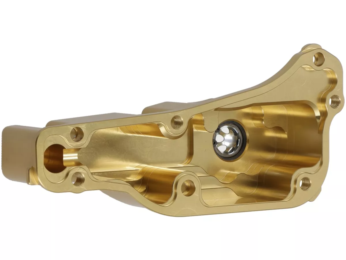 Cárter de aceite TR Factory, dorado, para Vespa 946 125–150 (2013–), GTS / GTS Super 125–150 (2016–), LT 125–150 (2014), LX 125–150 (2012–2013), Primavera 125–150 (2013–), S 125 (2012), Sprint 125–150 (2014–)