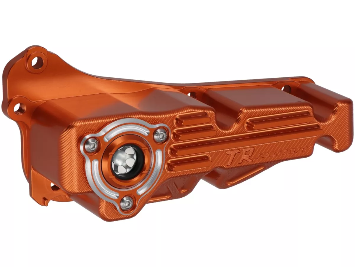 Cárter de aceite TR Factory, naranja, para Vespa 946 125–150 (2013–), GTS / GTS Super 125–150 (2016–), LT 125–150 (2014), LX 125–150 (2012–2013), Primavera 125–150 (2013–), S 125 (2012), Sprint 125–150 (2014–)