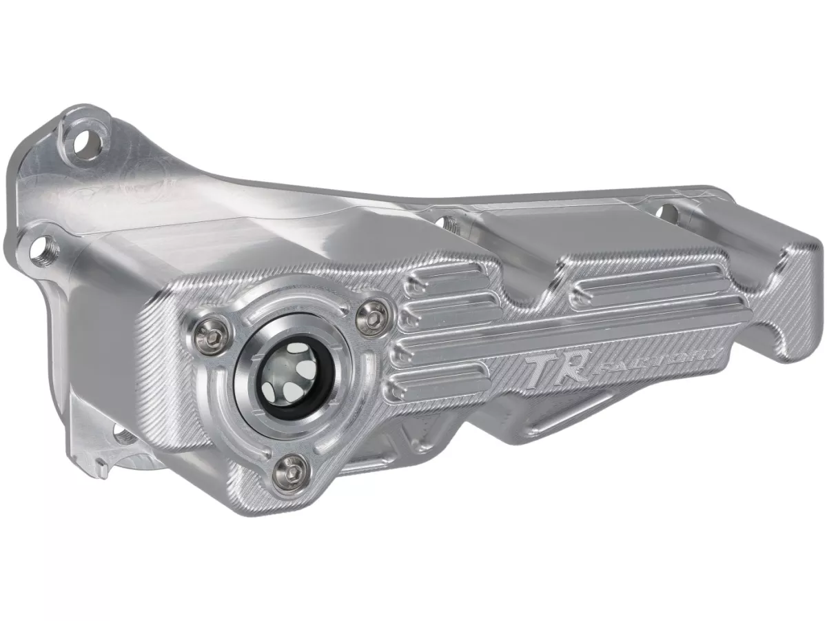 Cárter de aceite TR Factory, color plateado, para Vespa 946 125–150 (2013–), GTS / GTS Super 125–150 (2016–), LT 125–150 (2014), LX 125–150 (2012–2013), Primavera 125–150 (2013–), S 125 (2012), Sprint 125–150 (2014–)