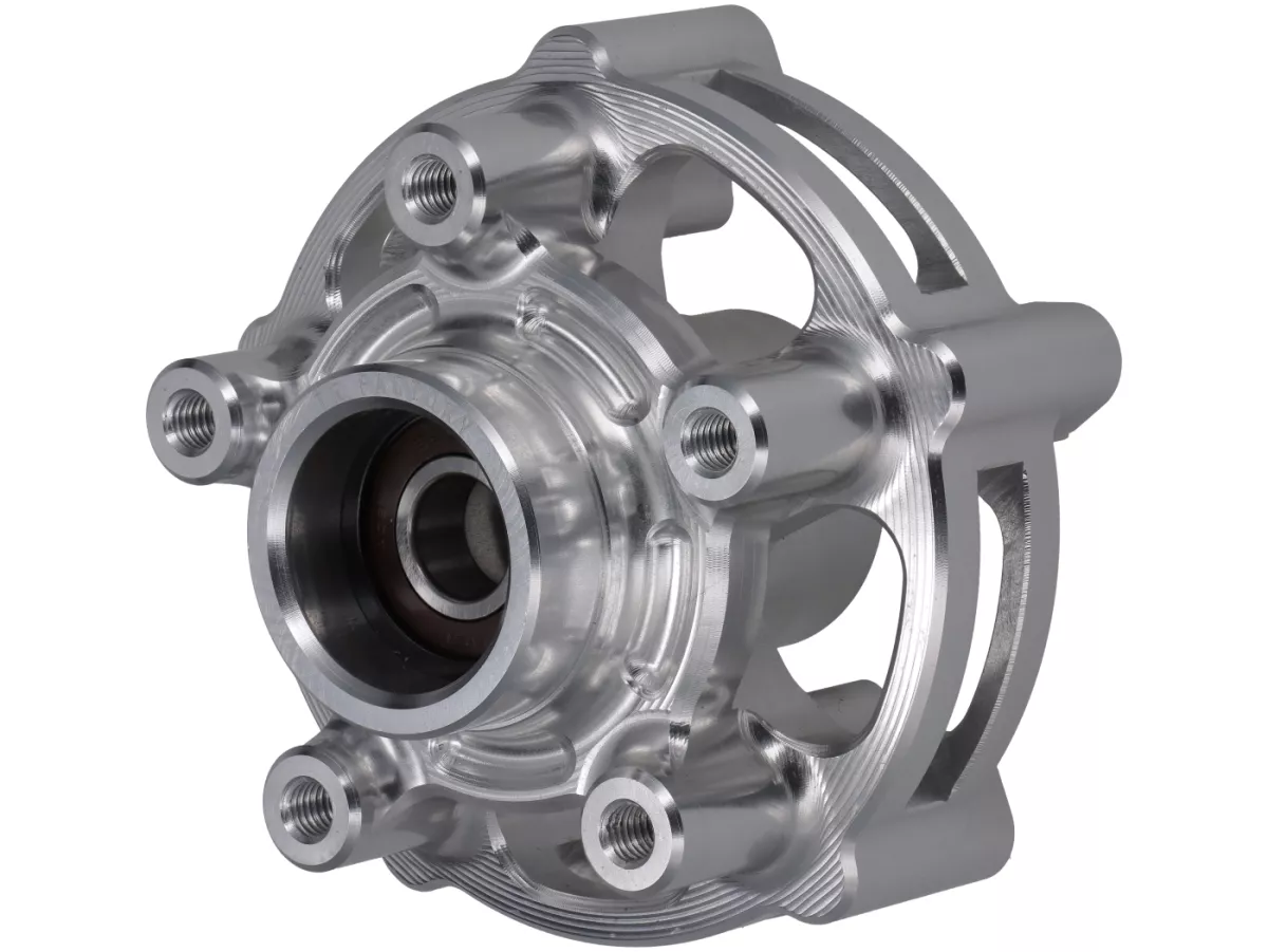 Moyeu de roue TR Factory CNC, argenté pour Vespa Primavera, Sprint 125-150ccm