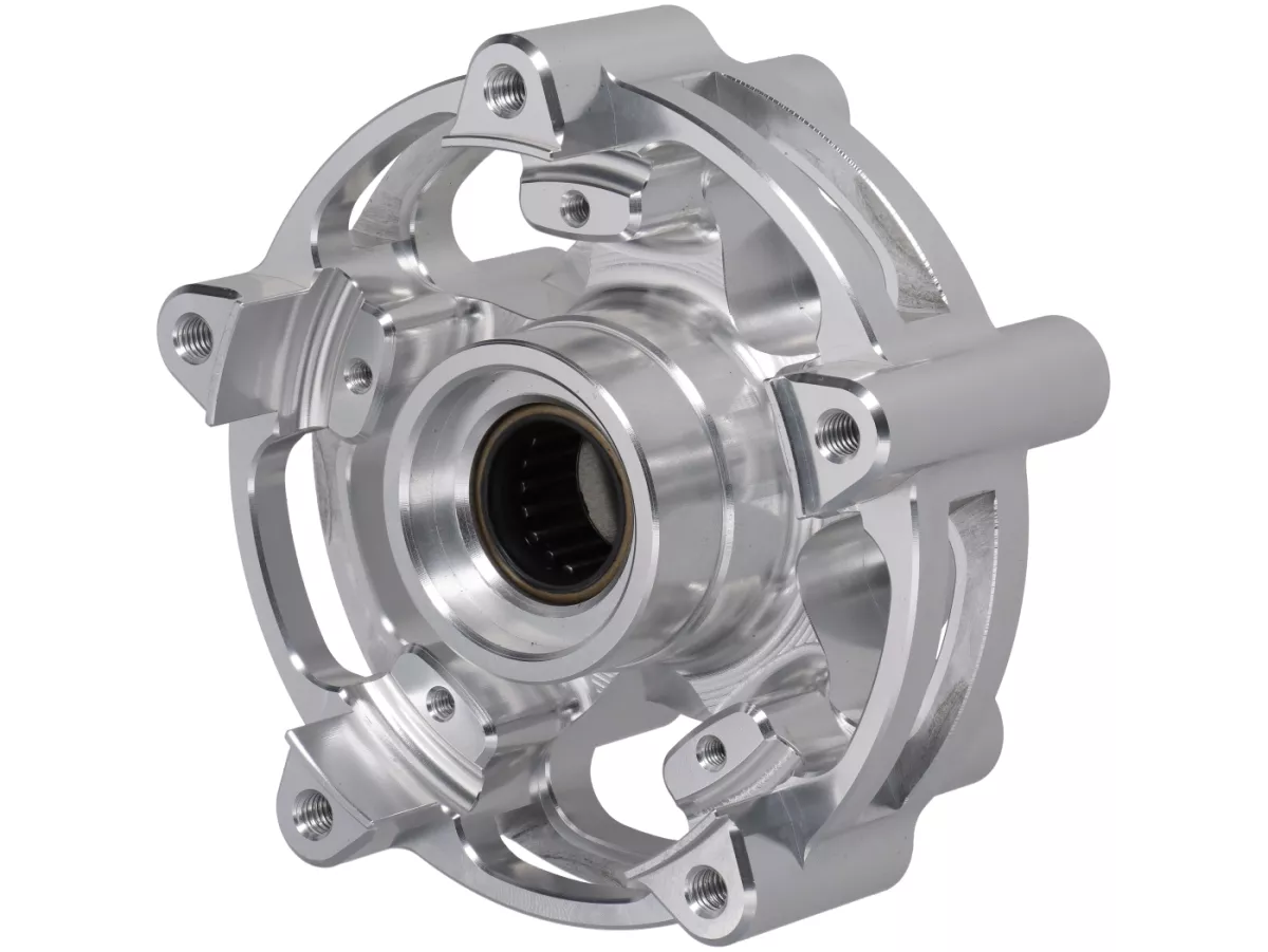 Moyeu de roue TR Factory CNC, argenté pour Vespa Primavera, Sprint 125-150ccm