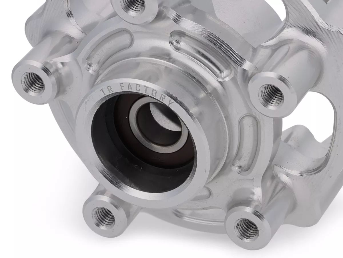 Moyeu de roue TR Factory CNC, argenté pour Vespa Primavera, Sprint 125-150ccm