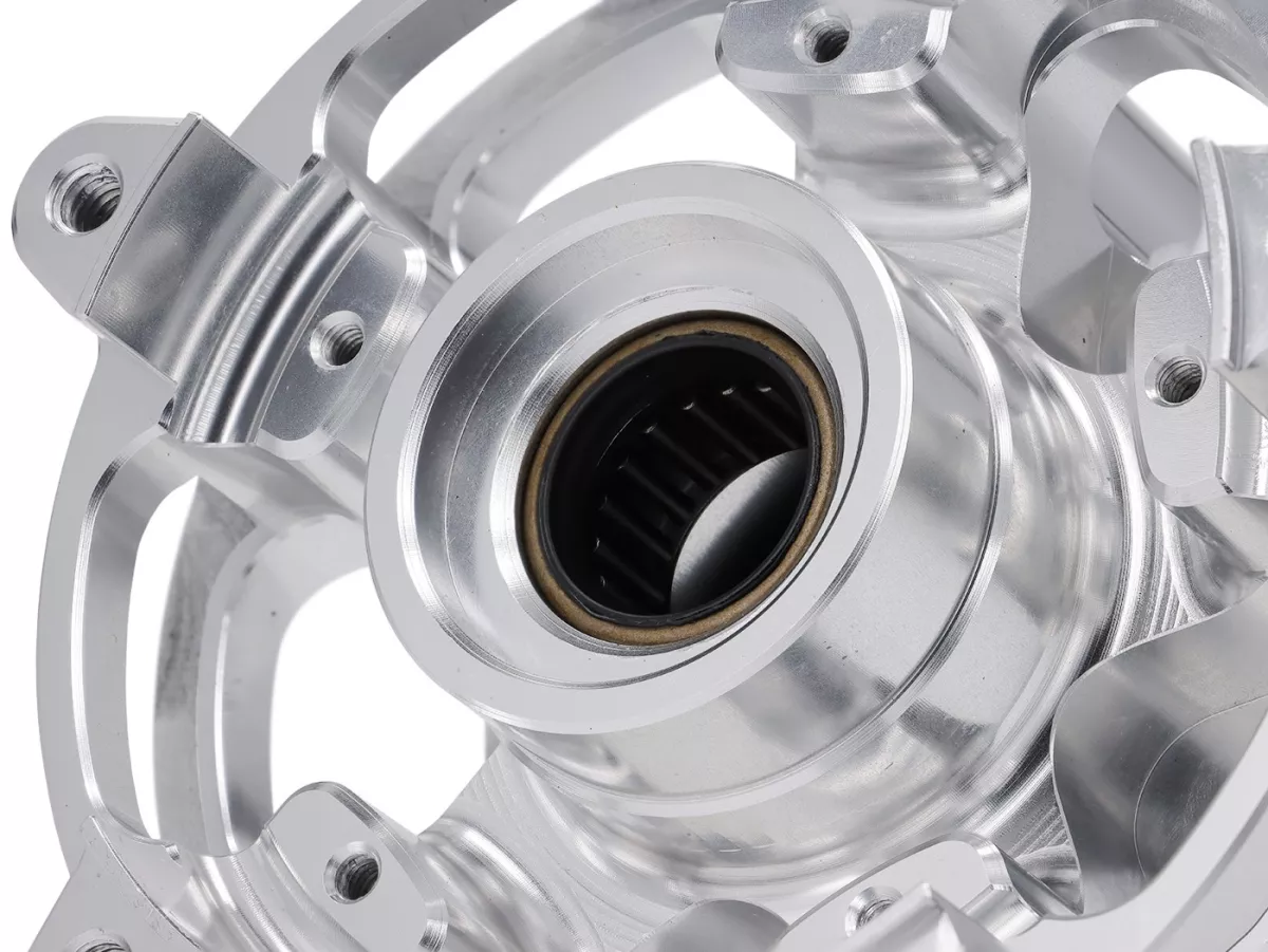 Moyeu de roue TR Factory CNC, argenté pour Vespa Primavera, Sprint 125-150ccm