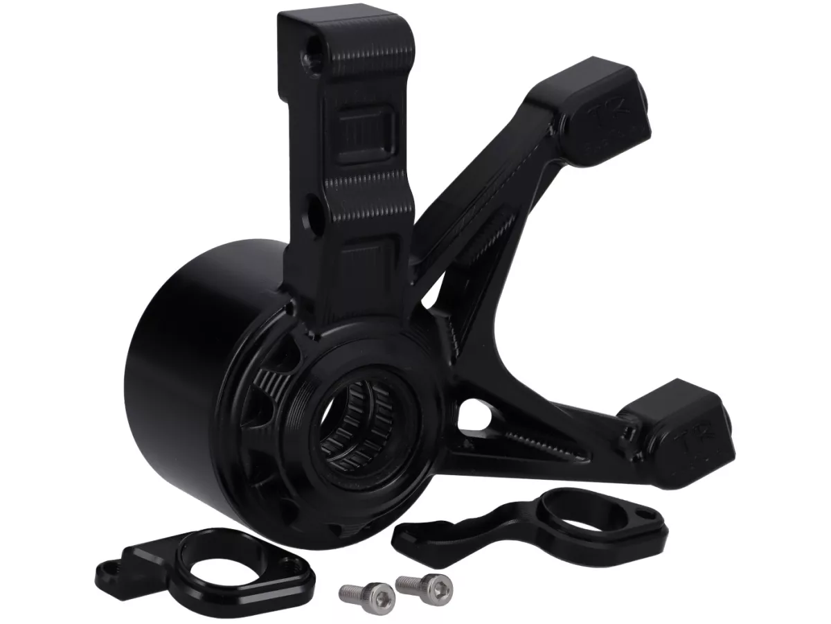 Supporto pinza freno anteriore TR Factory 82mm, nero per Vespa Primavera, Sprint 125-150cc, GTS 125-300cm (2017-2022), GTV300-310cc