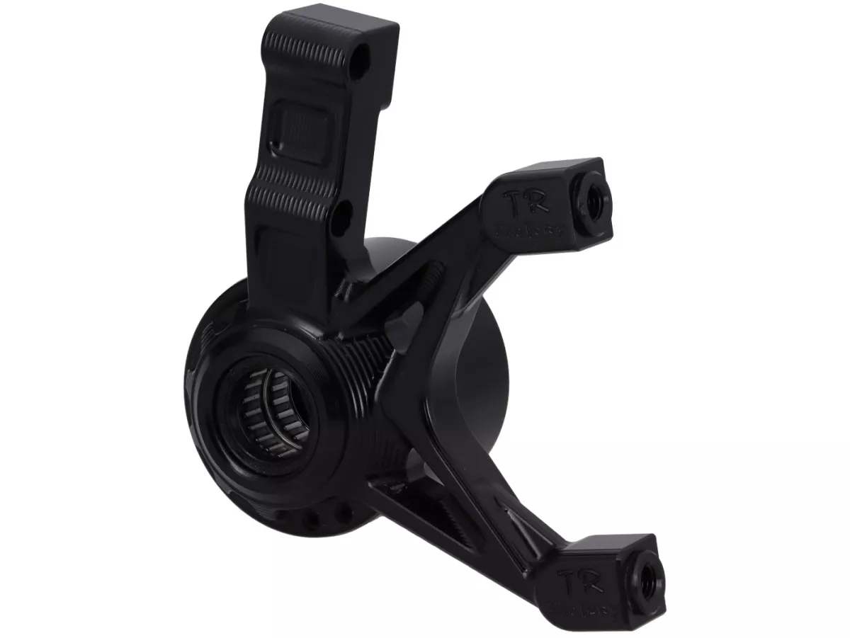 Supporto pinza freno anteriore TR Factory 82mm, nero per Vespa Primavera, Sprint 125-150cc, GTS 125-300cm (2017-2022), GTV300-310cc