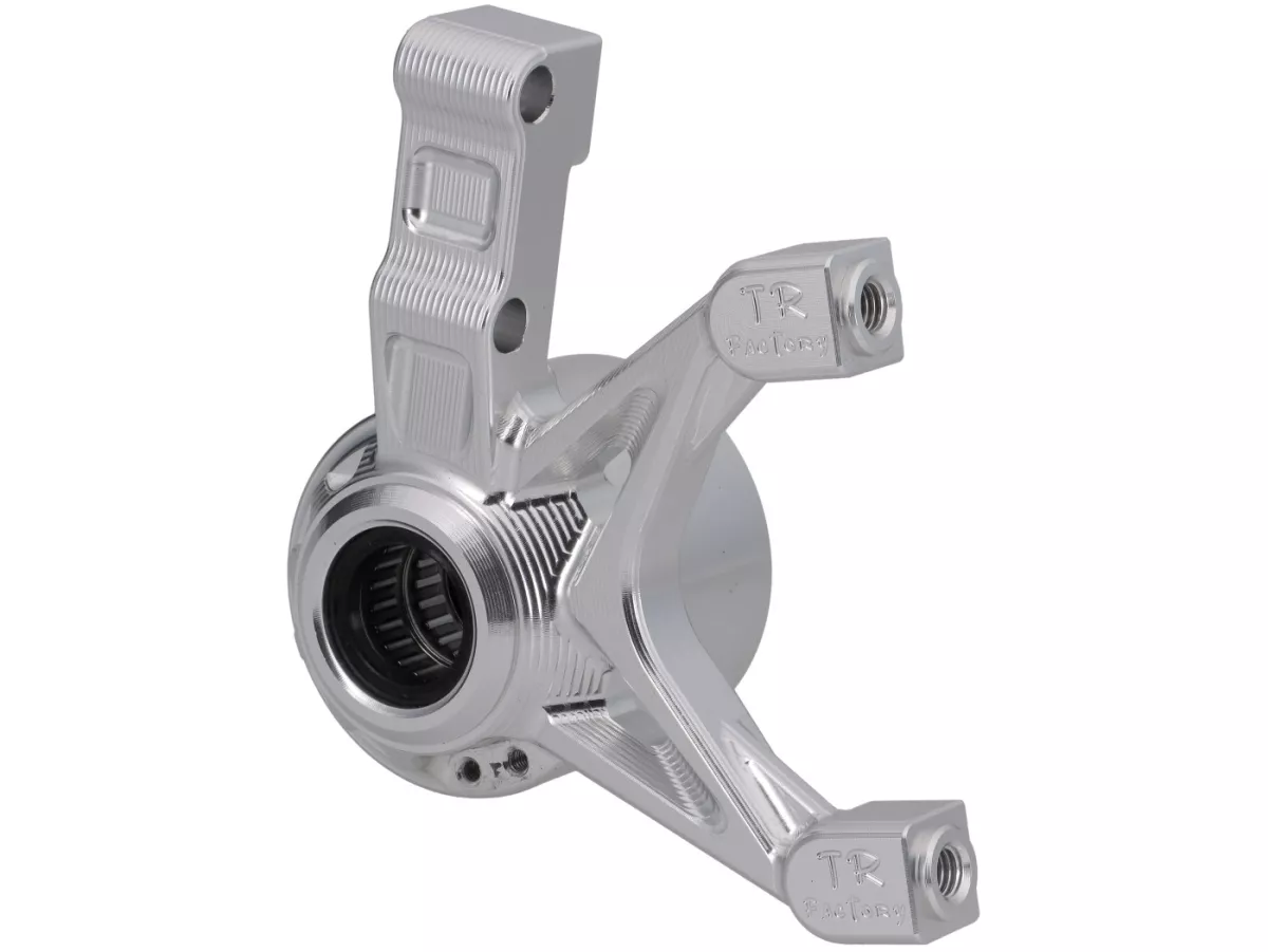 Supporto pinza freno anteriore TR Factory 82mm, argento per Vespa Primavera, Sprint 125-150cc, GTS 125-300cm (2017-2022), GTV300-310cc