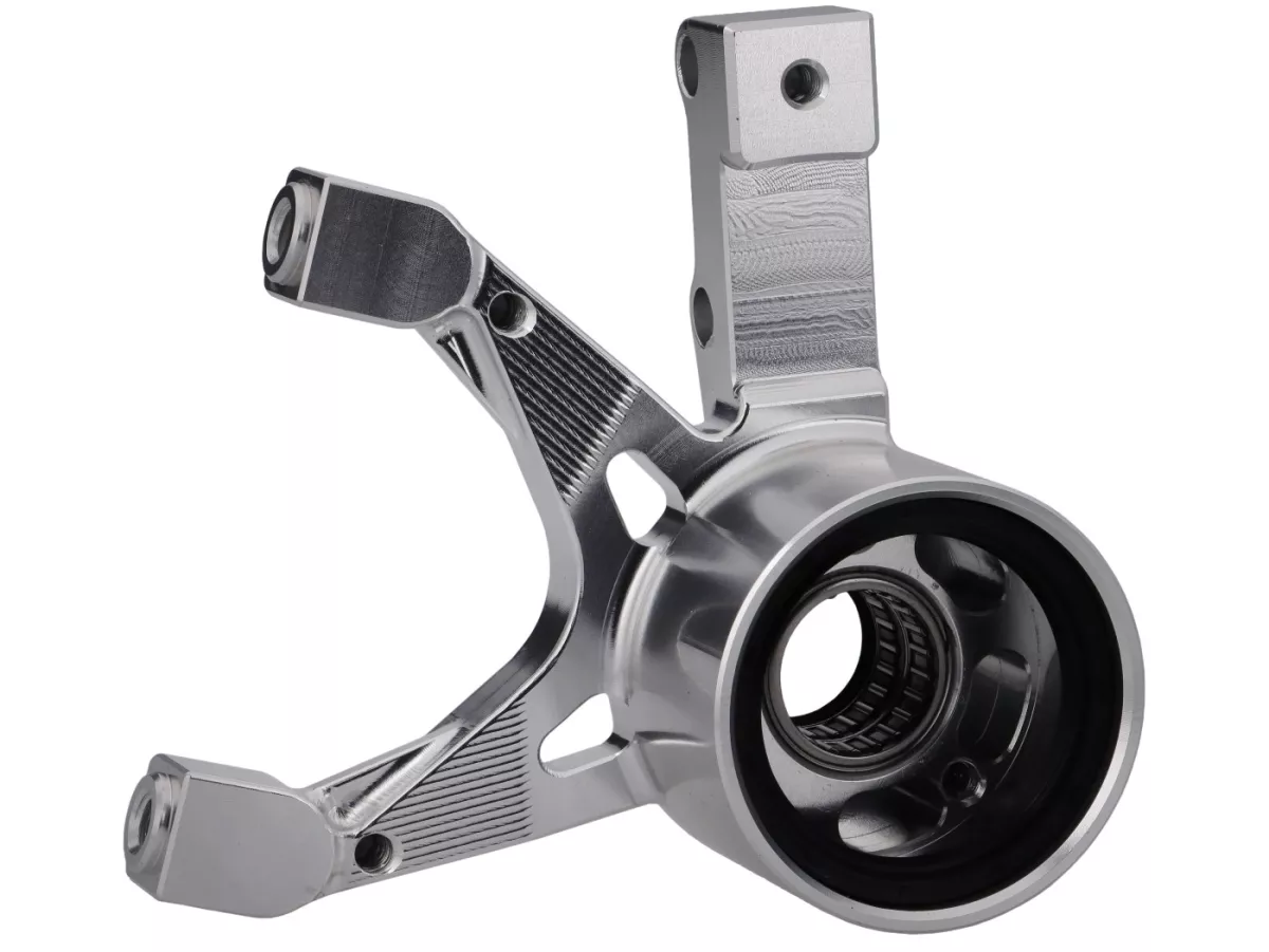 Supporto pinza freno anteriore TR Factory 82mm, argento per Vespa Primavera, Sprint 125-150cc, GTS 125-300cm (2017-2022), GTV300-310cc
