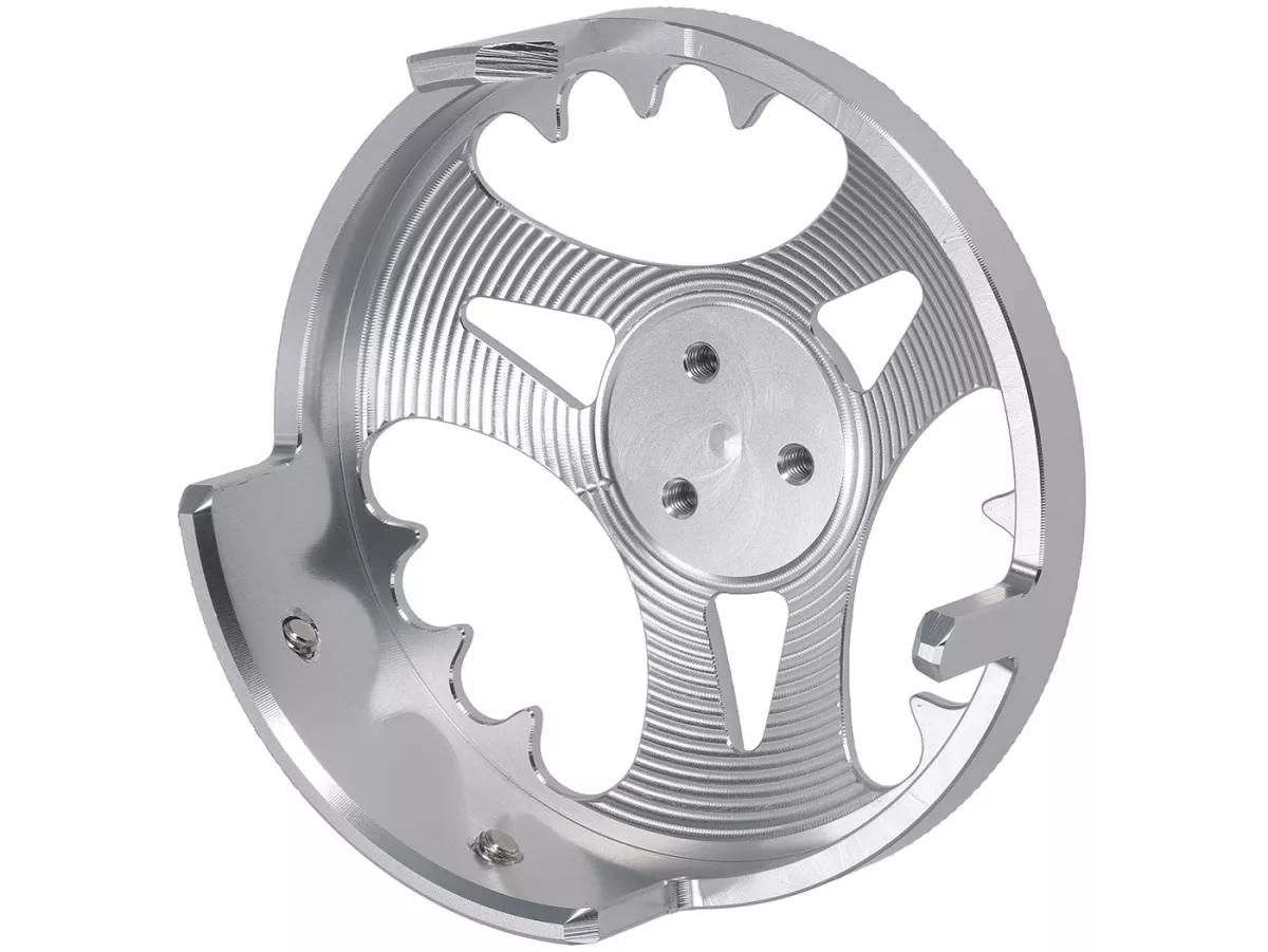 Silent rubber engine swingarm covers TR Factory silver for Vespa Primavera, Sprint 125-150cc