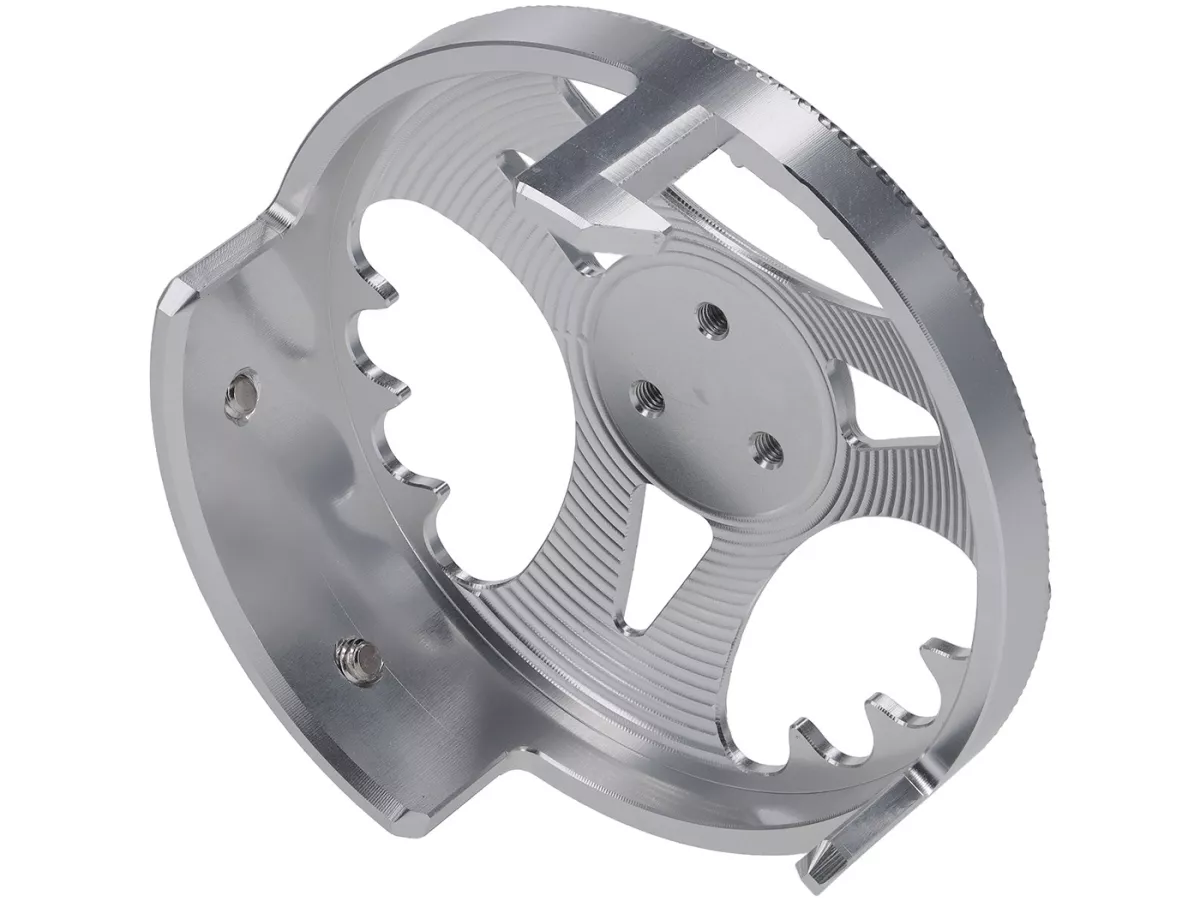 Silent rubber engine swingarm covers TR Factory silver for Vespa Primavera, Sprint 125-150cc