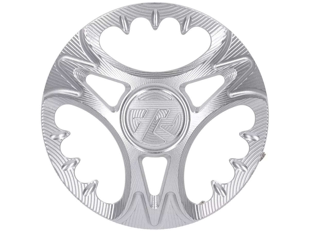 Silent rubber engine swingarm covers TR Factory silver for Vespa Primavera, Sprint 125-150cc