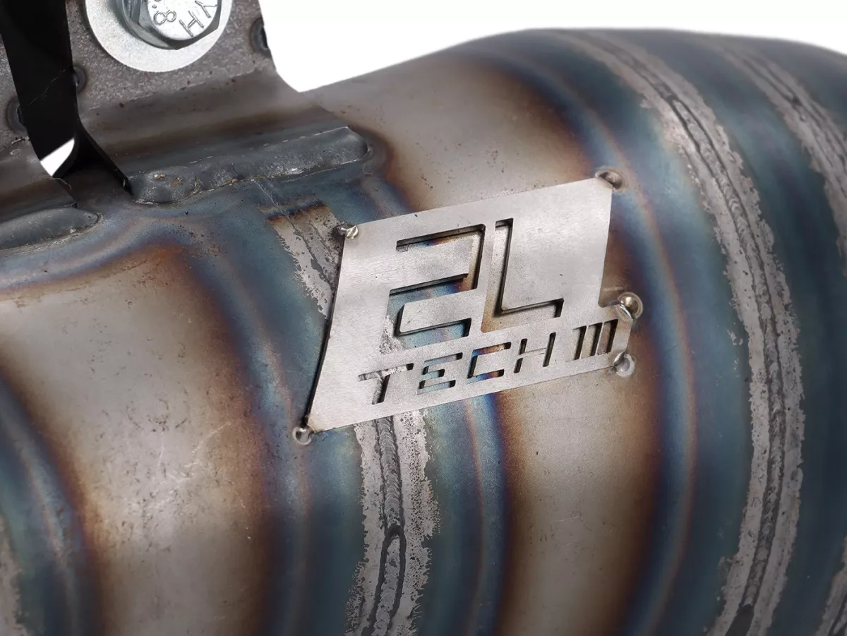 Scarico - 2LTECH Minigun M200 low pass - Quattrini M200, Egig 220, Ø=44 mm, silenziatore terminale avvitato - Vespa ET3, PV125 - È necessario spostare l'ammortizzatore - compatibile con il vano bagagli
