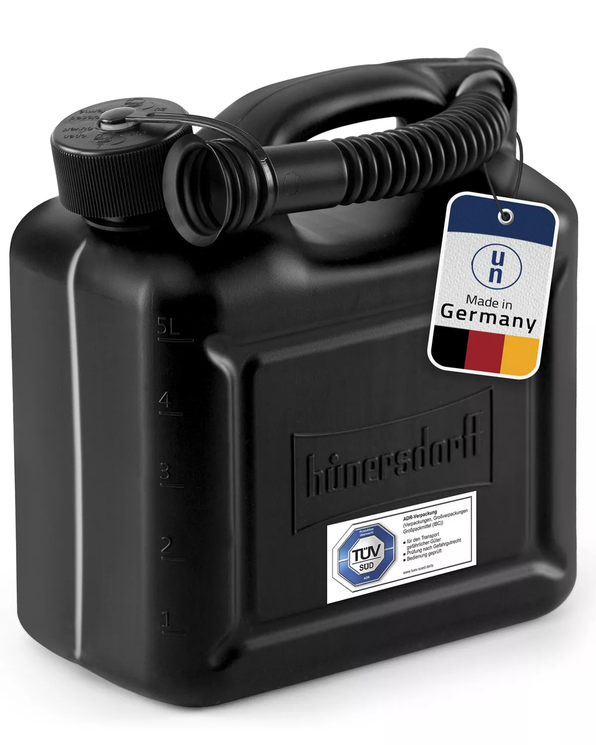 Tanica di benzina 5L - HÜNERSDORFF - nera