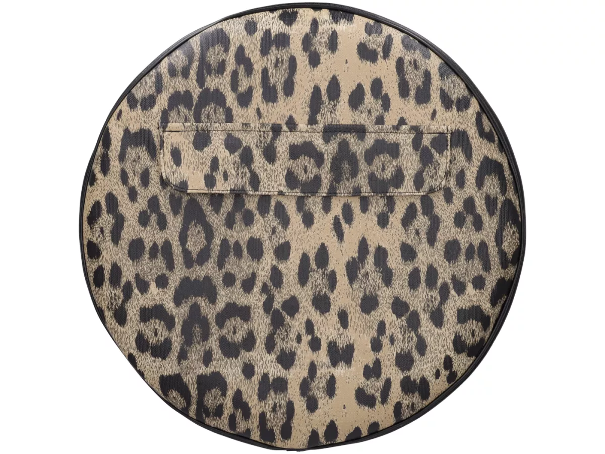 Reserveradhülle -SELLERIA TREZZI- Universal- 3.50 - 10 - mit Tasche - Leopard, seitlich schwarz