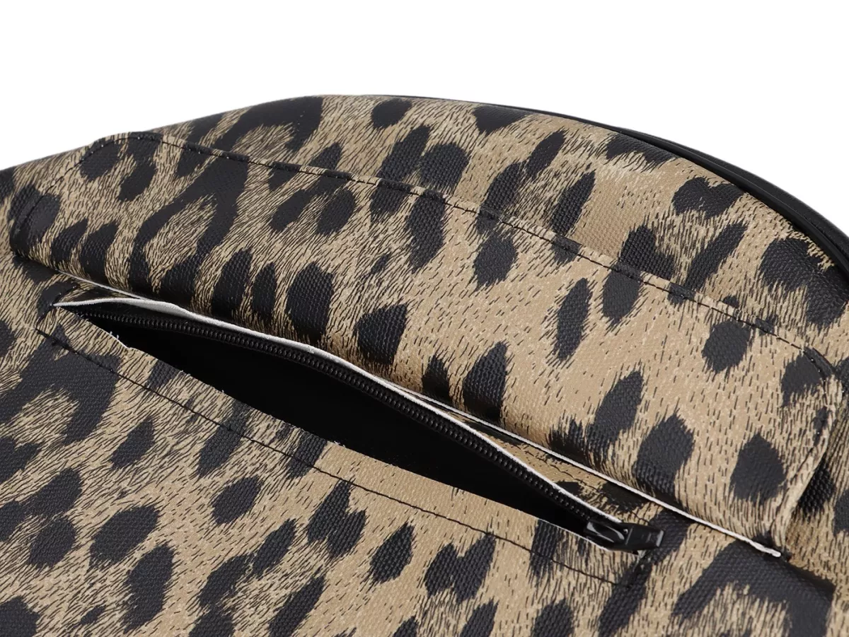 Reserveradhülle -SELLERIA TREZZI- Universal- 3.50 - 10 - mit Tasche - Leopard, seitlich schwarz