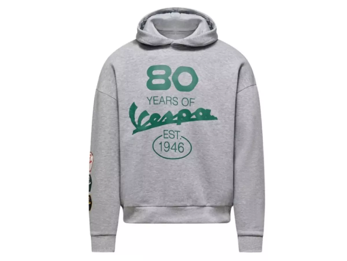 Hoodie -VESPA- 80th - gray - XS
