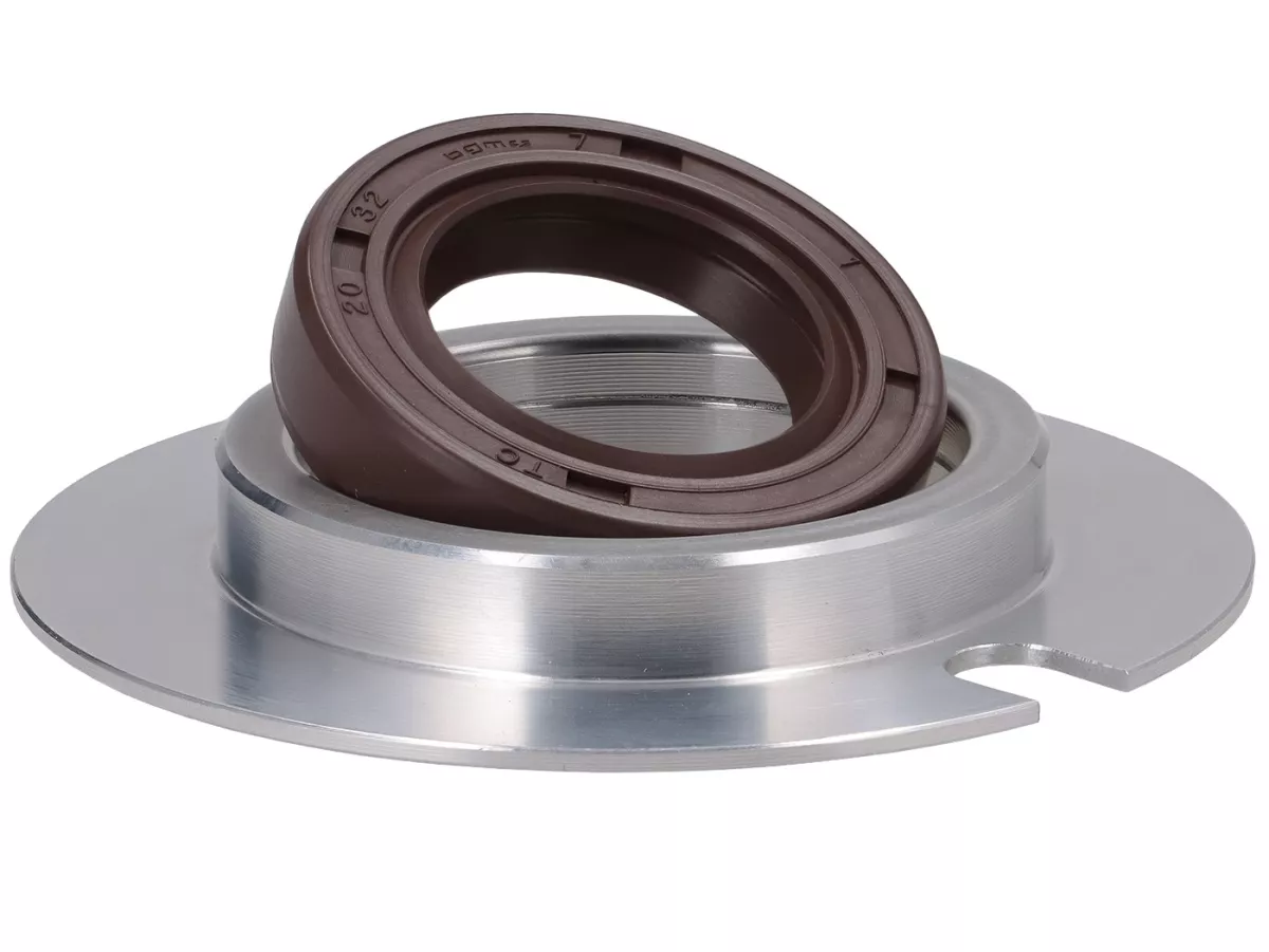 Wellendichtring mit Adapter SB 20x40/60x7mm -BGM PRO FKM/Viton® (E10 beständig)- verwendet für Kurbelwelle Lichtmaschinenseite Vespa Largeframe (-1976) Sprint, Super, TS, GT125, GTR125, VNA, VNB, VBA, VBB, Wideframe (zusätzlich Kurbelwelle Antriebsseite)