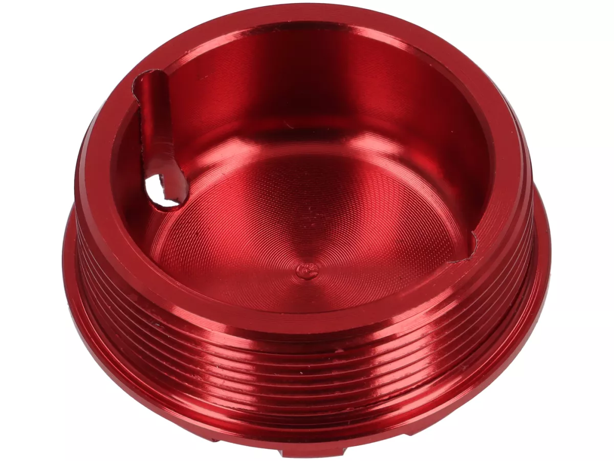 Tapa de protección M28x1 - BGM PRO, CNC, roja - Vespa