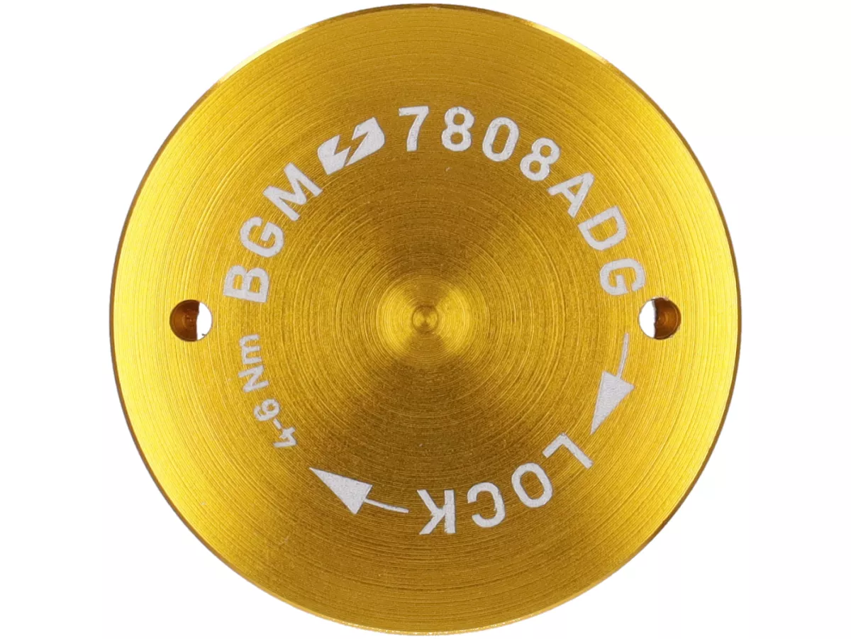 Afdekdop M28x1 - BGM PRO, CNC, goudkleurig, h=2 mm, Vespa