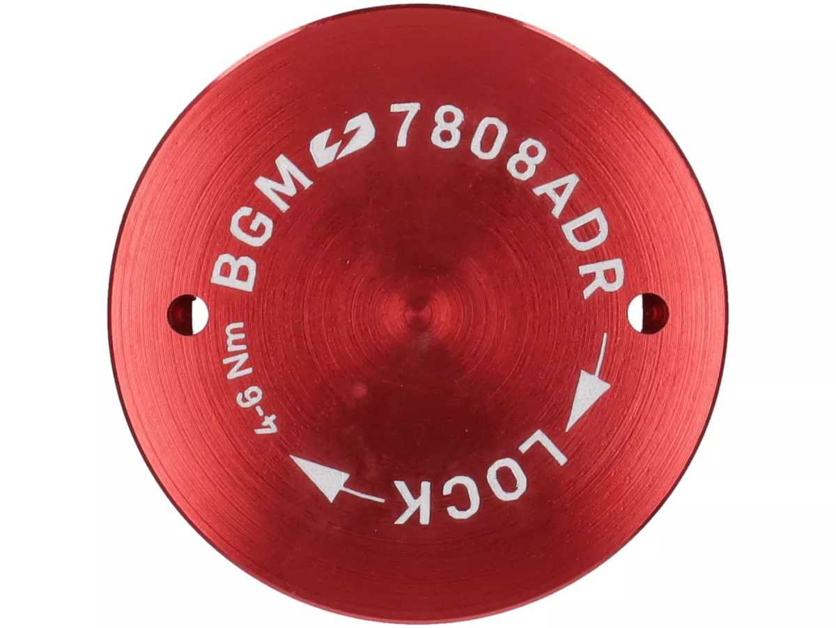 Afdekdop M28x1 - BGM PRO, CNC, rood - h=2 mm, Vespa