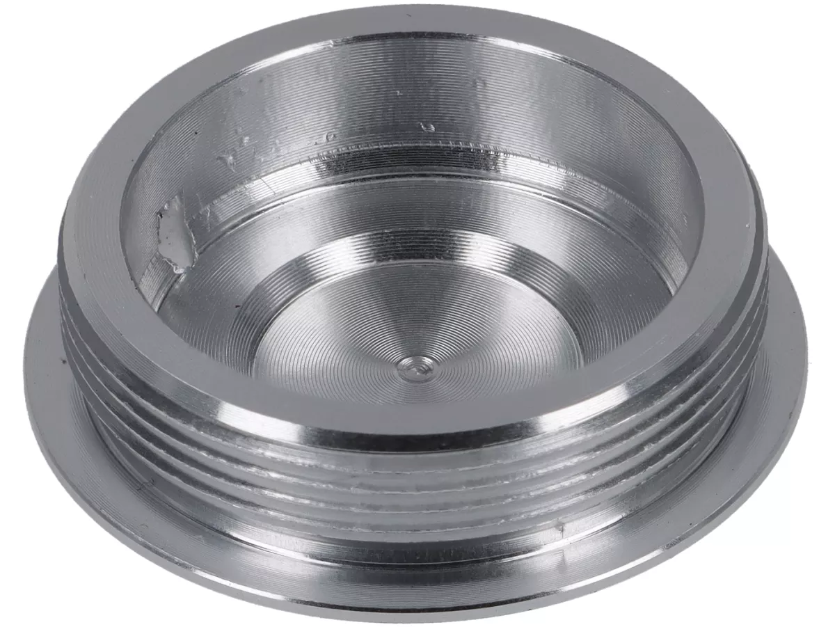 Afdekdop M28x1 - BGM PRO, CNC, zilverkleurig - h=2 mm, Vespa
