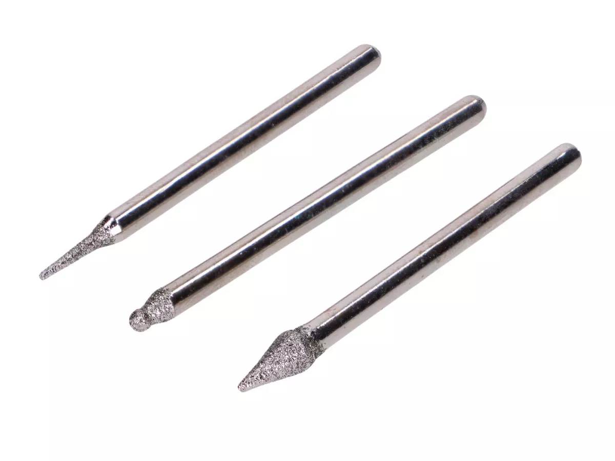 Set di punte abrasive diamantate -BGS Technic- da 20 pezzi per utensili rotanti