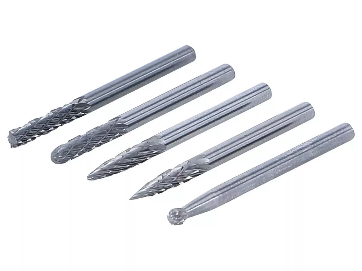 Set di frese a stelo HSS - BGS Technic- 3 mm, 5 pezzi, per utensili rotanti