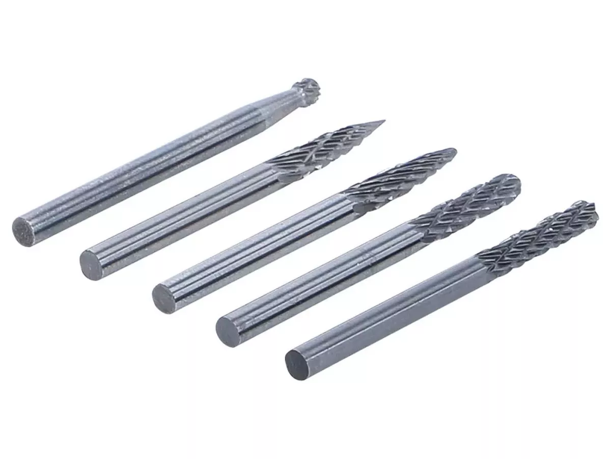 Set di frese a stelo HSS - BGS Technic- 3 mm, 5 pezzi, per utensili rotanti