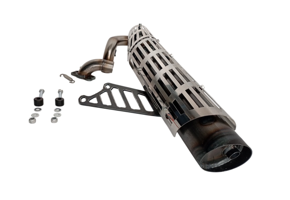 Auspuff Super 75 Style -DEXTER RACING- Lambretta Lui, Vega 75S, 75SL, Lubematic