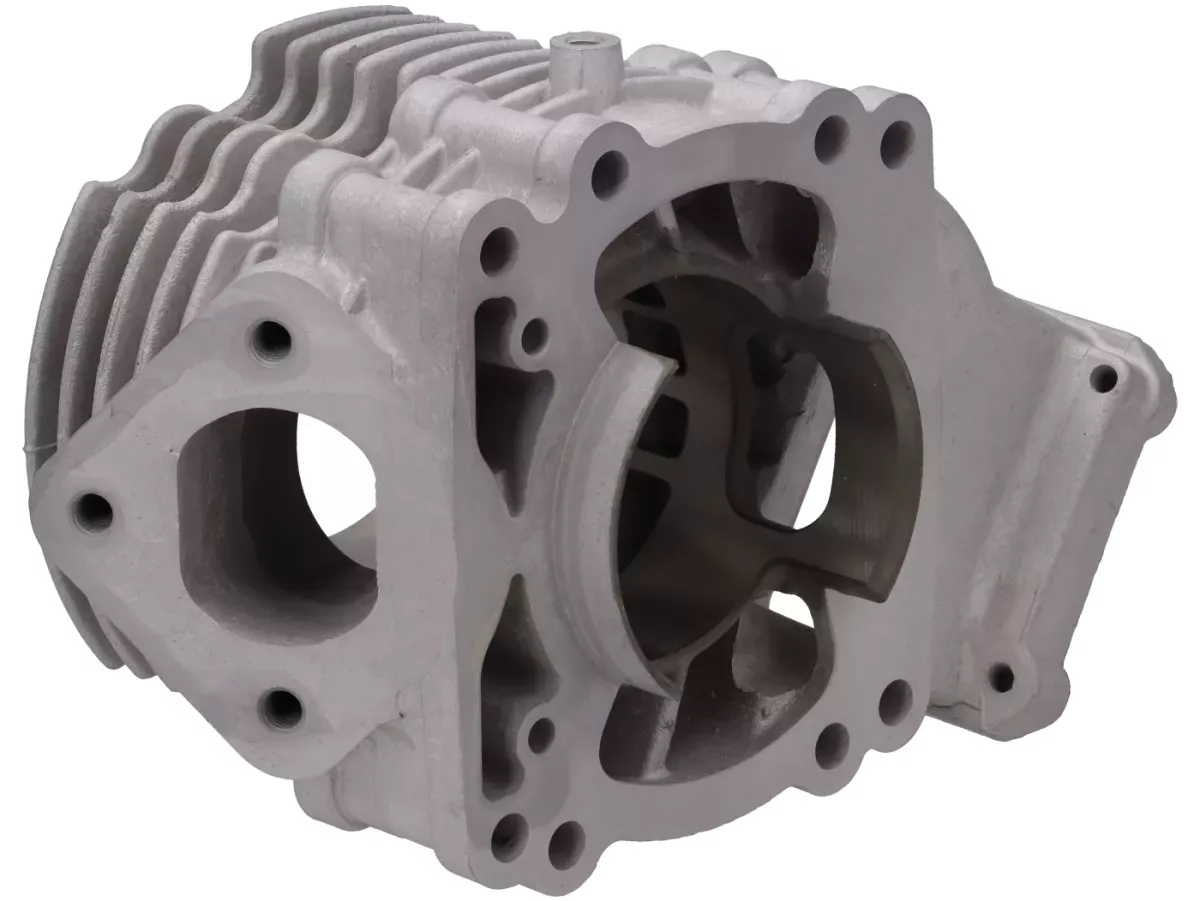 Cilinder - EGIG PERFORMANCE 'Cheb500' 220 cc, enkele uitlaatpoort (met de hand bewerkt),  boring Ø 68 mm, slag 60 mm, drijfstang 117 mm, Ø 34 mm inlaatspruitstuk – Vespa PV125, ET3 125, PK125