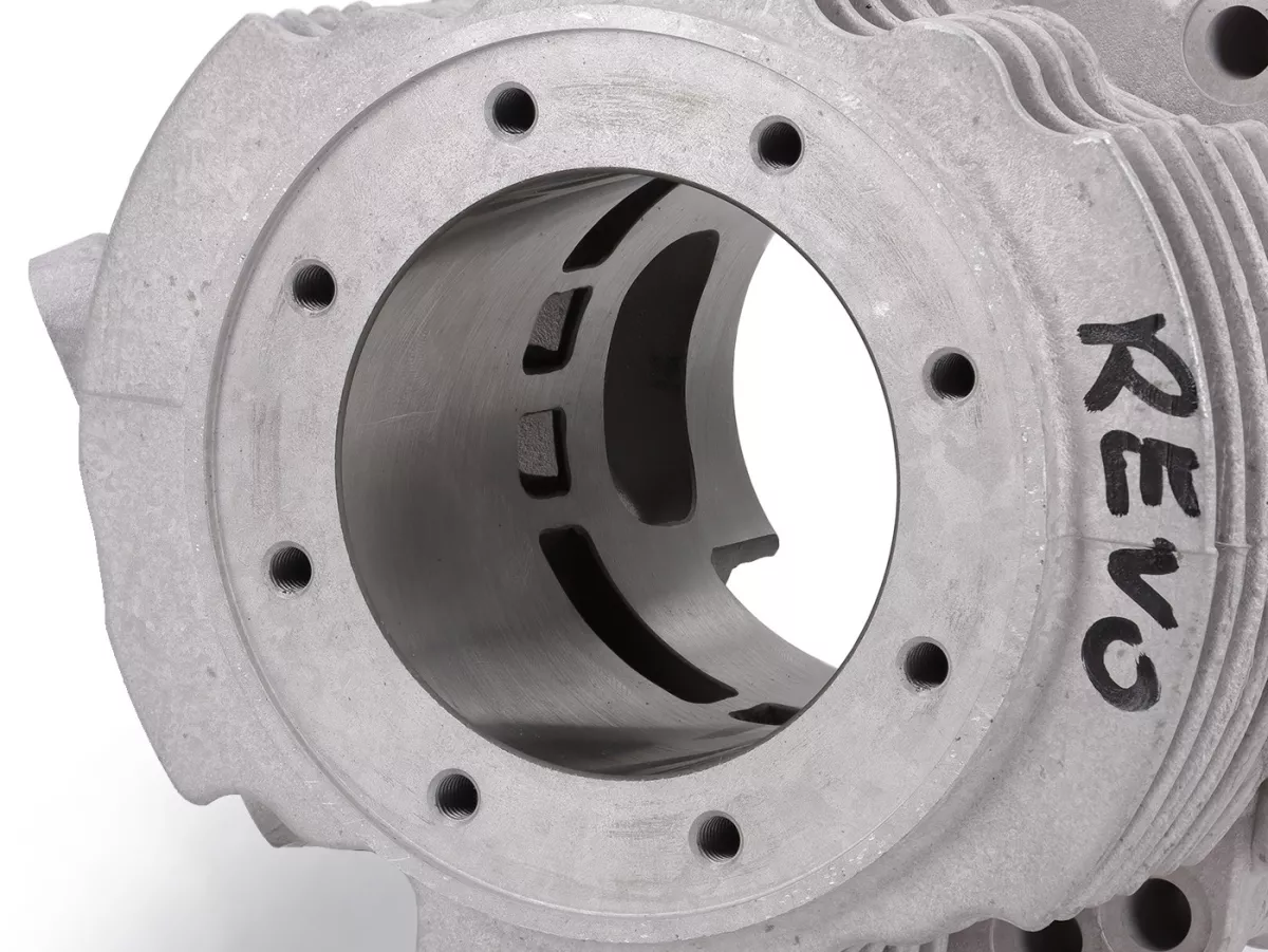 Cilindro di ricambio -EGIG PERFORMANCE Revo 220cc, triplo scarico (rifinito a mano), alesaggio Ø68mm, corsa 60mm, biella 117mm - Vespa PV125, ET3 125, PK125