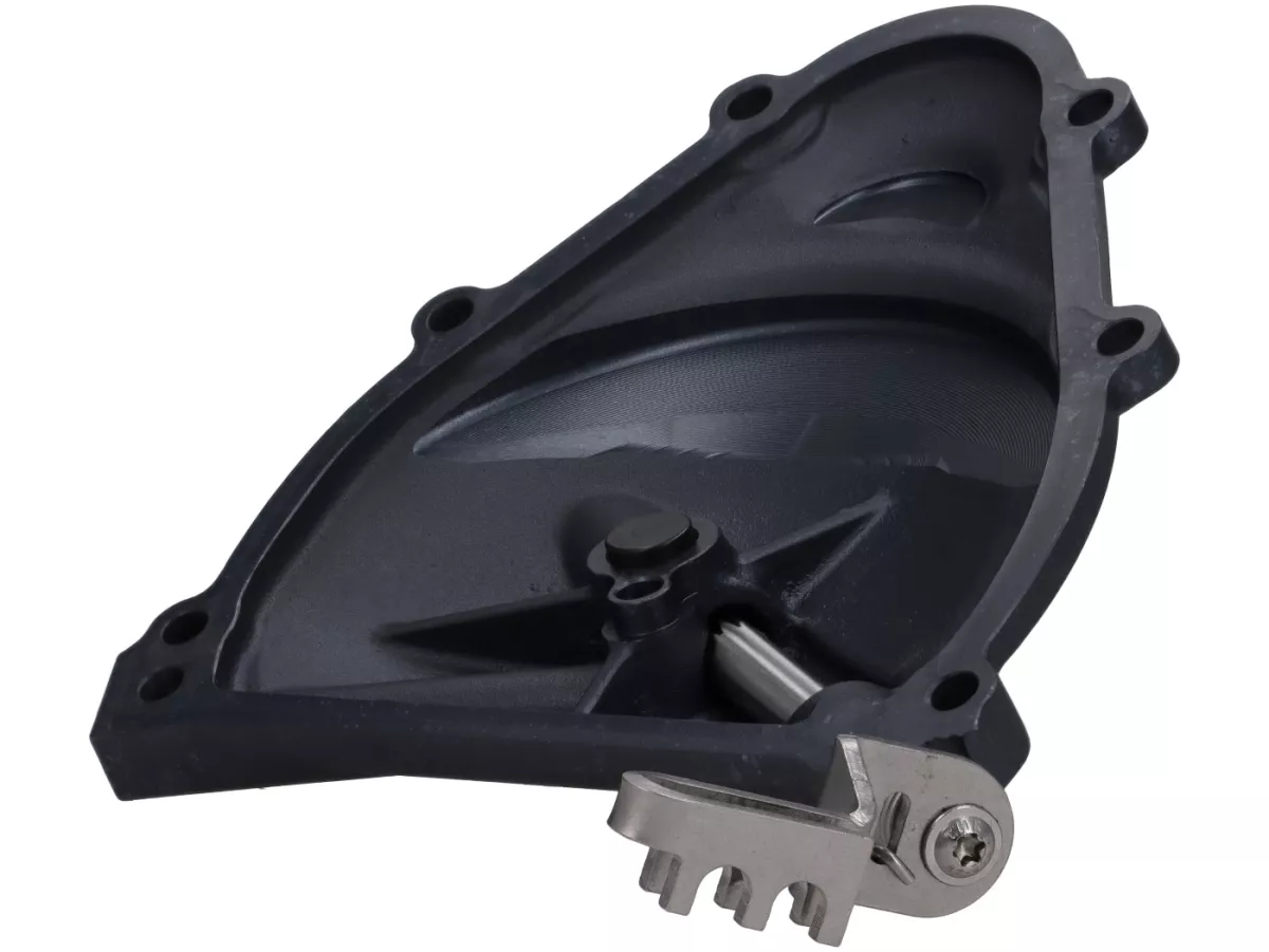 Tapa del embrague (reforzada) - Brazo de embrague FRT EVO3 con tres puntos de fijación - Vespa PK XL2 - también compatible con Vespa V50, PV, ET3, PK XL, ETS - negro