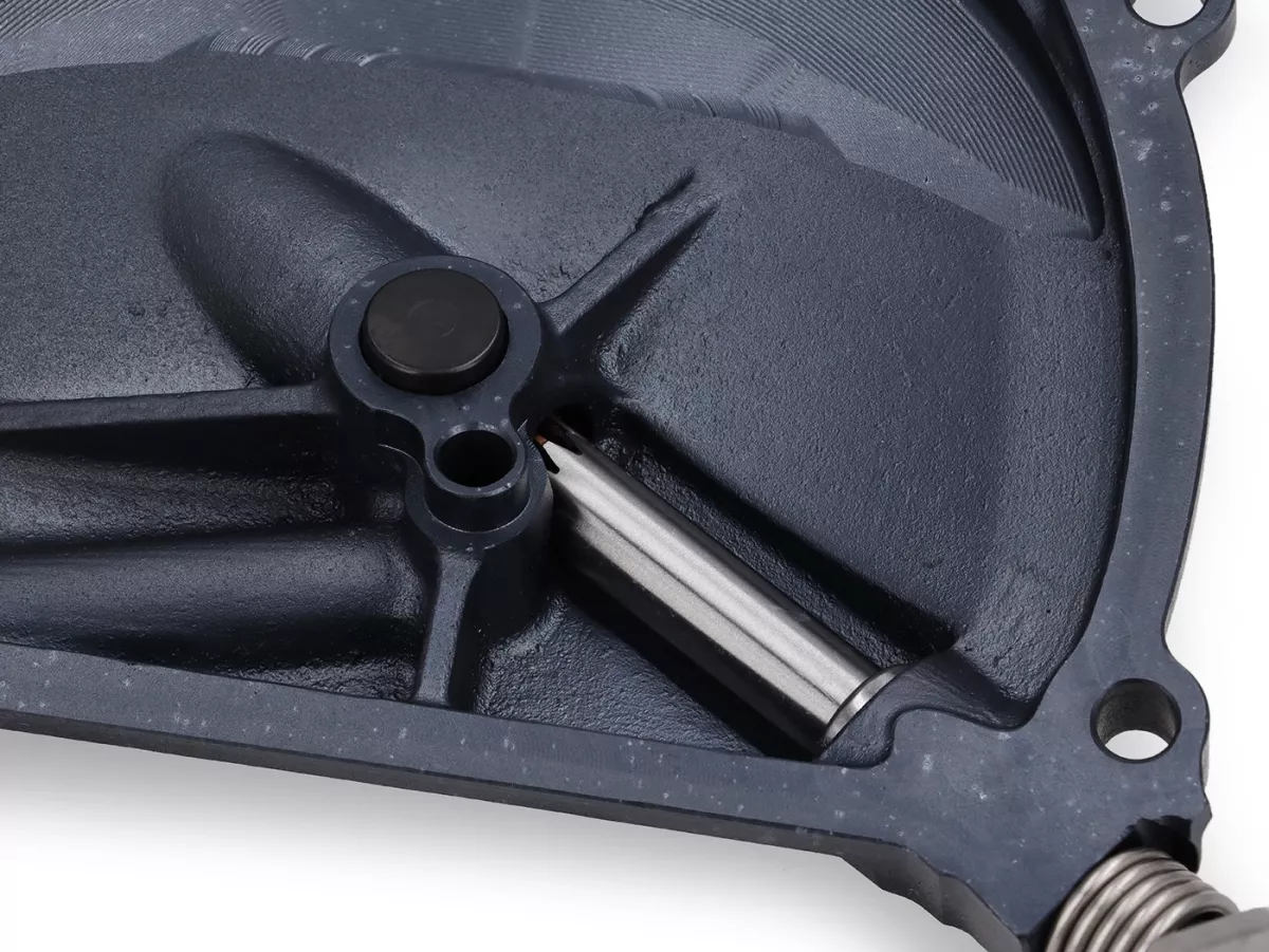 Tapa del embrague (reforzada) - Brazo de embrague FRT EVO3 con tres puntos de fijación - Vespa PK XL2 - también compatible con Vespa V50, PV, ET3, PK XL, ETS - negro
