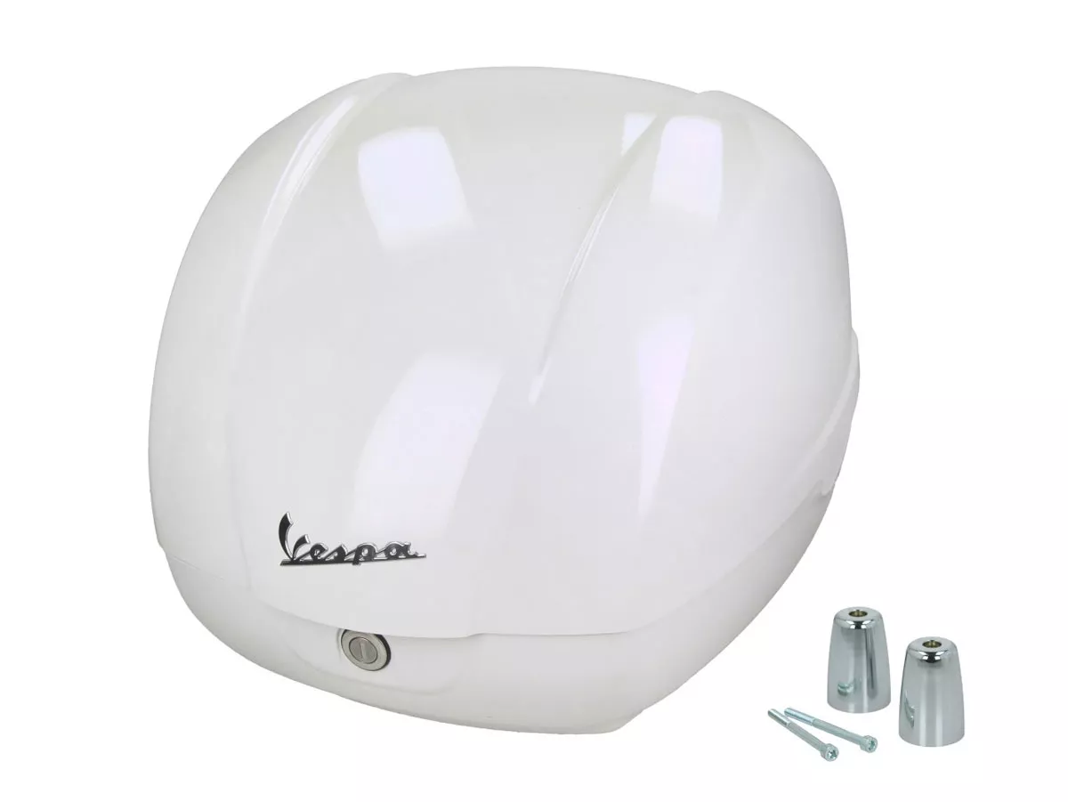 Topcase Piaggio, FMS 2025, 36 l, vitt (B04) till Vespa GTS, GTS Super, GTV, GT 60, 125–310 cc