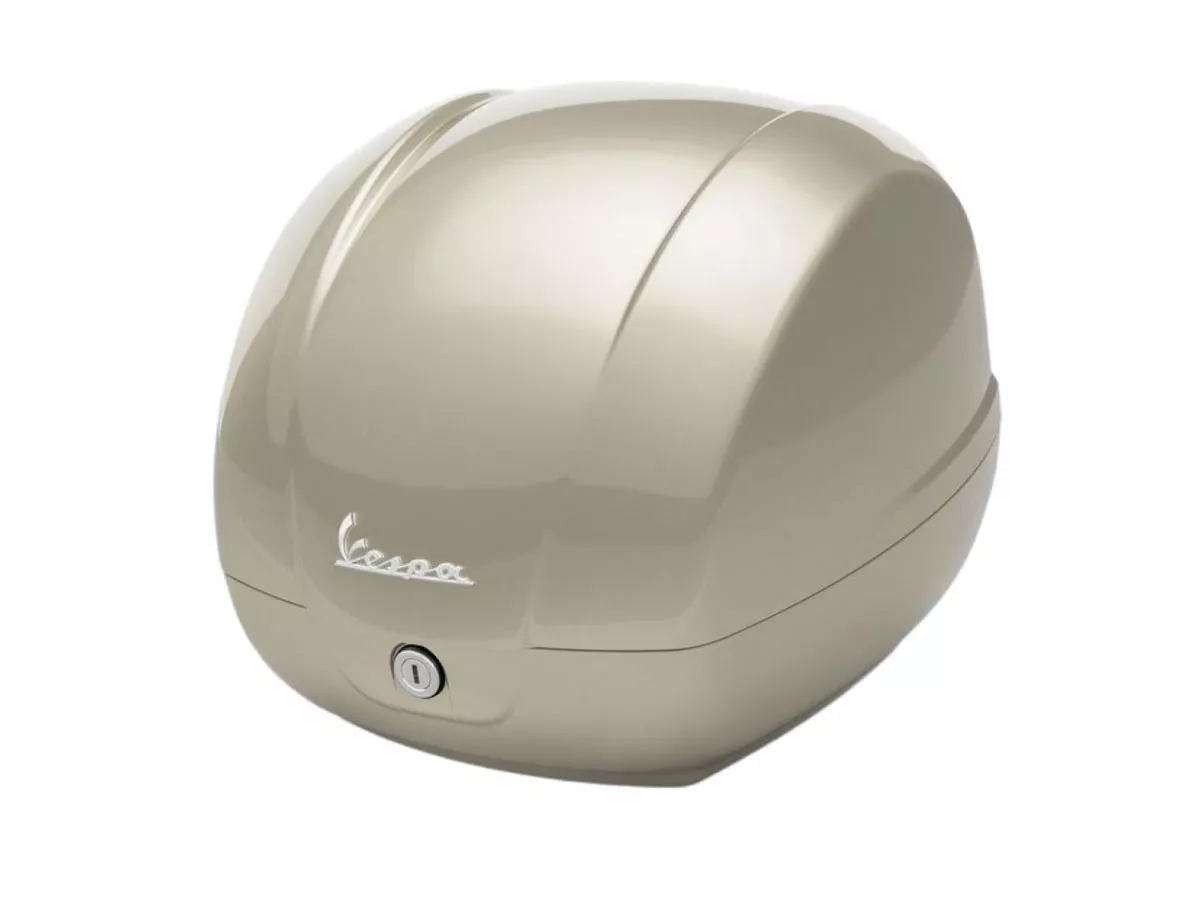 Topcase Piaggio, FMS 2025, 36 l, beige (Q01) till Vespa GTS, GTS Super, GTV, GT 60, 125–310 cc