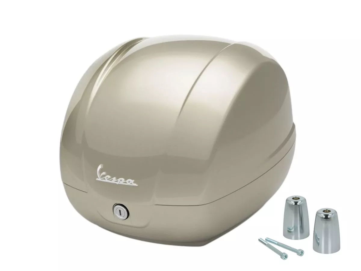 Topcase Piaggio, FMS 2025, 36 l, beige (Q01) till Vespa GTS, GTS Super, GTV, GT 60, 125–310 cc