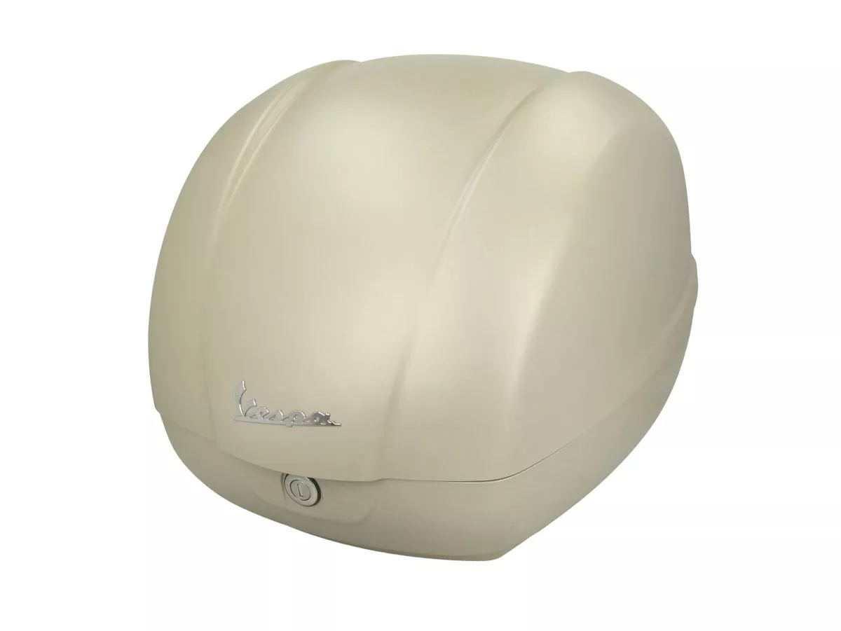 Top Case Piaggio, FMS 2025, 36 l, beige (598) för Vespa GTS, GTS Super, GTV, GT 60, 125–310 cc