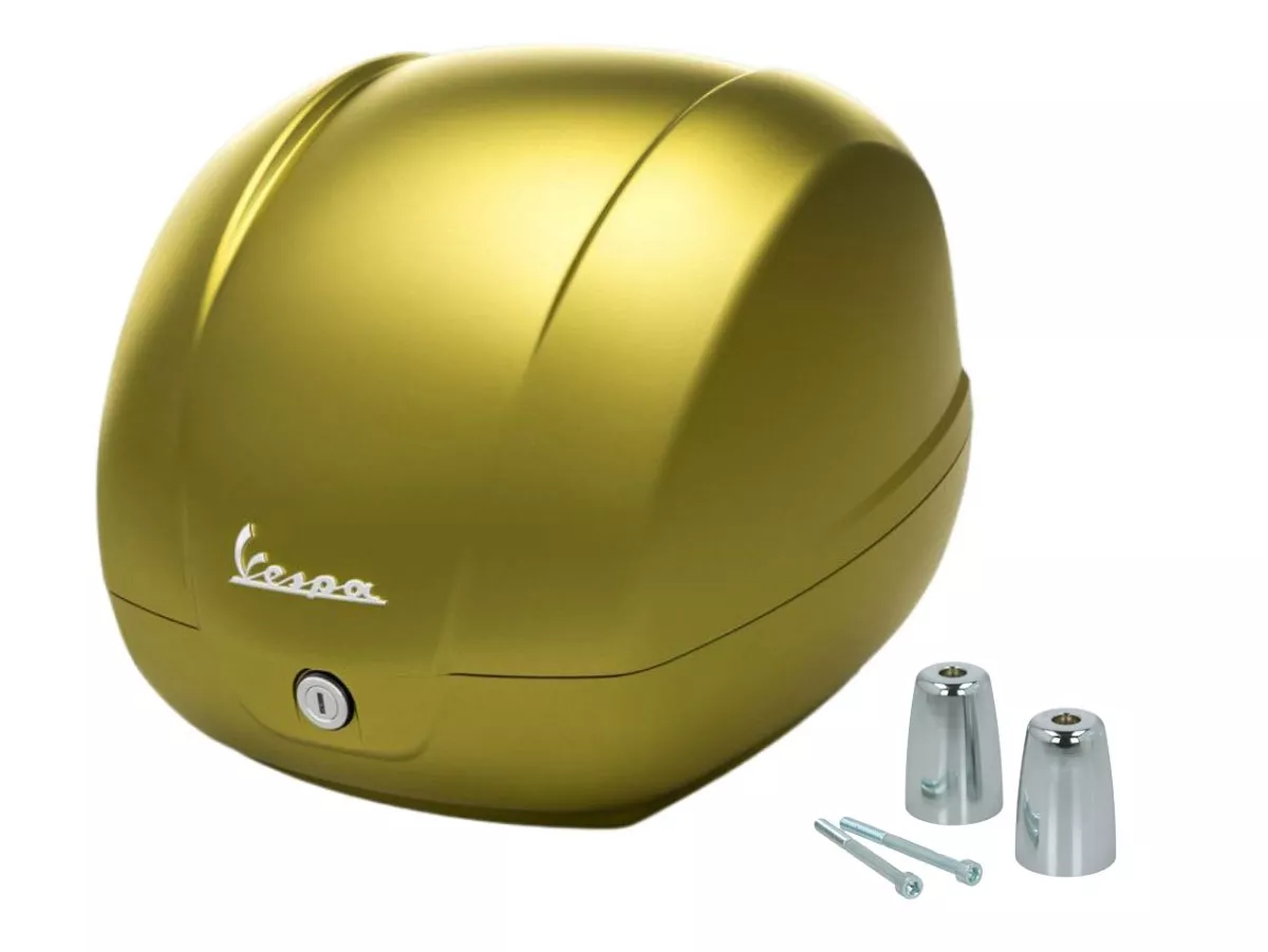 Topcase Piaggio, FMS 2025, 36 l, grönt (V03) till Vespa GTS, GTS Super, GTV, GT 60, 125–310 cc