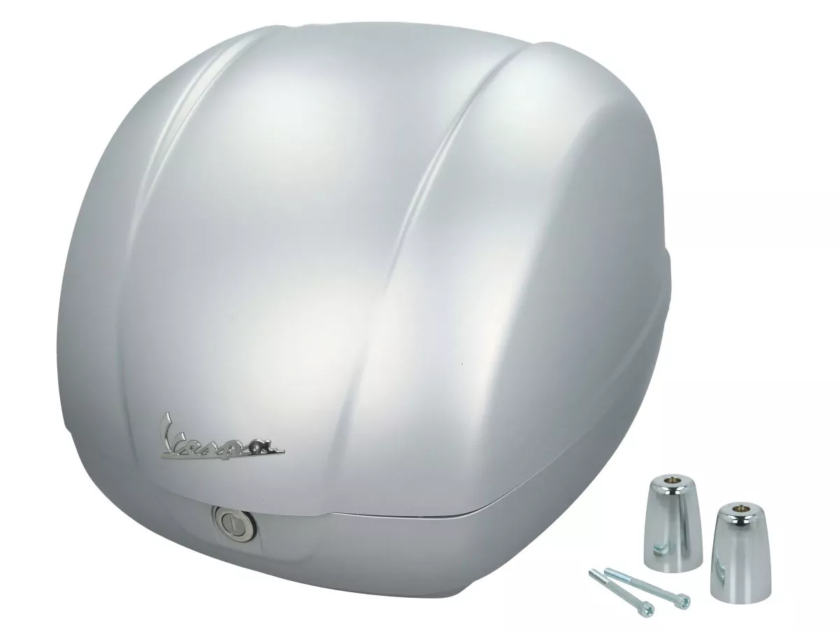 Topcase Piaggio, FMS 2025, 36 l, grå (G23) till Vespa GTS, GTS Super, GTV, GT 60, 125–310 cc