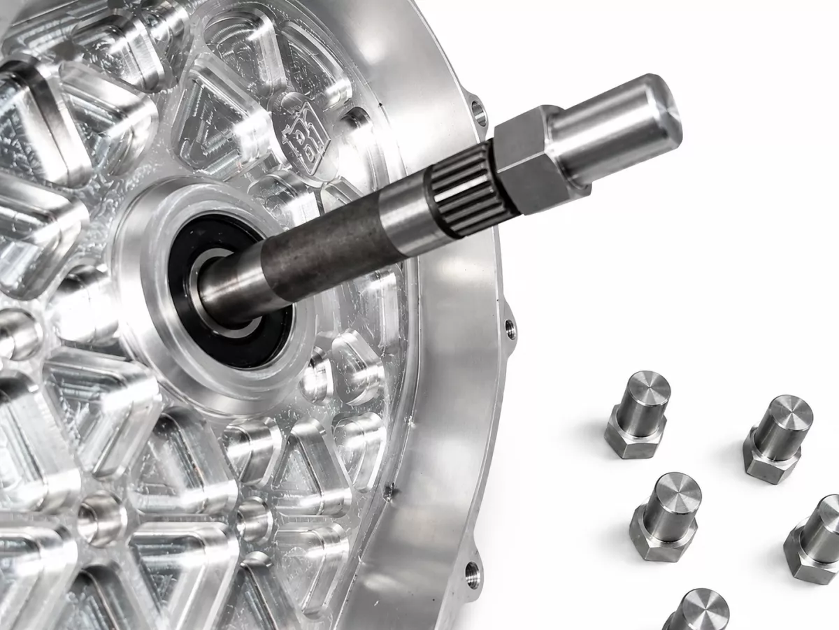 Dado di innesto - Dado di conversione - HEIKOTUNING Ø20 mm perno (esternalizzato / rolling nut) - Piaggio 125-180 Maxi 2 tempi