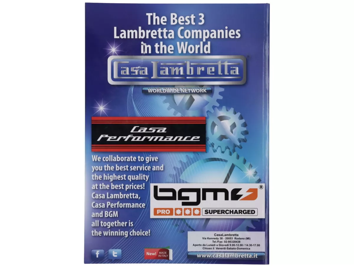 Katalog -CASA LAMBRETTA- Spare Parts Catalogue 2026 - 416 Seiten - LI, TV, LIS, SX, DL, JUNIOR, LUI