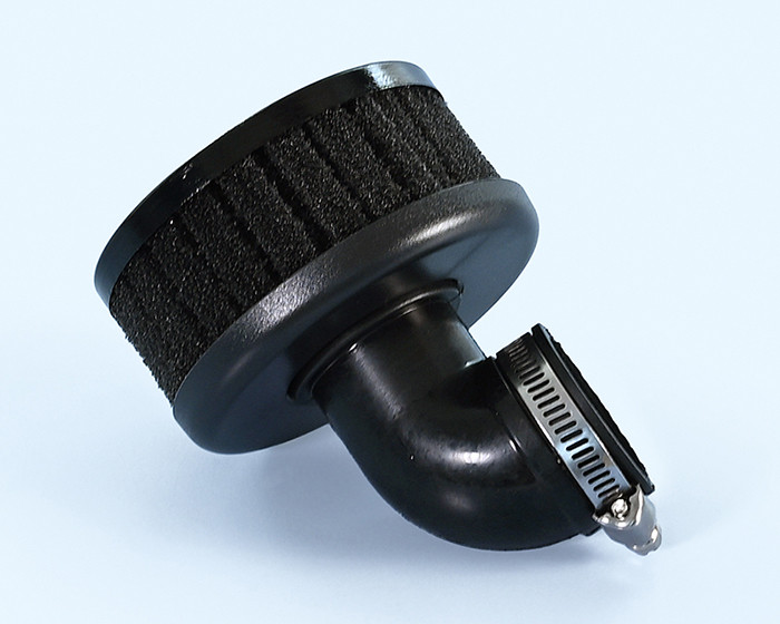 Luchtfilter -POLINI- High Flow - For Race - 90°, kort, aansluitdiameter = 38 mm - CP 15-24