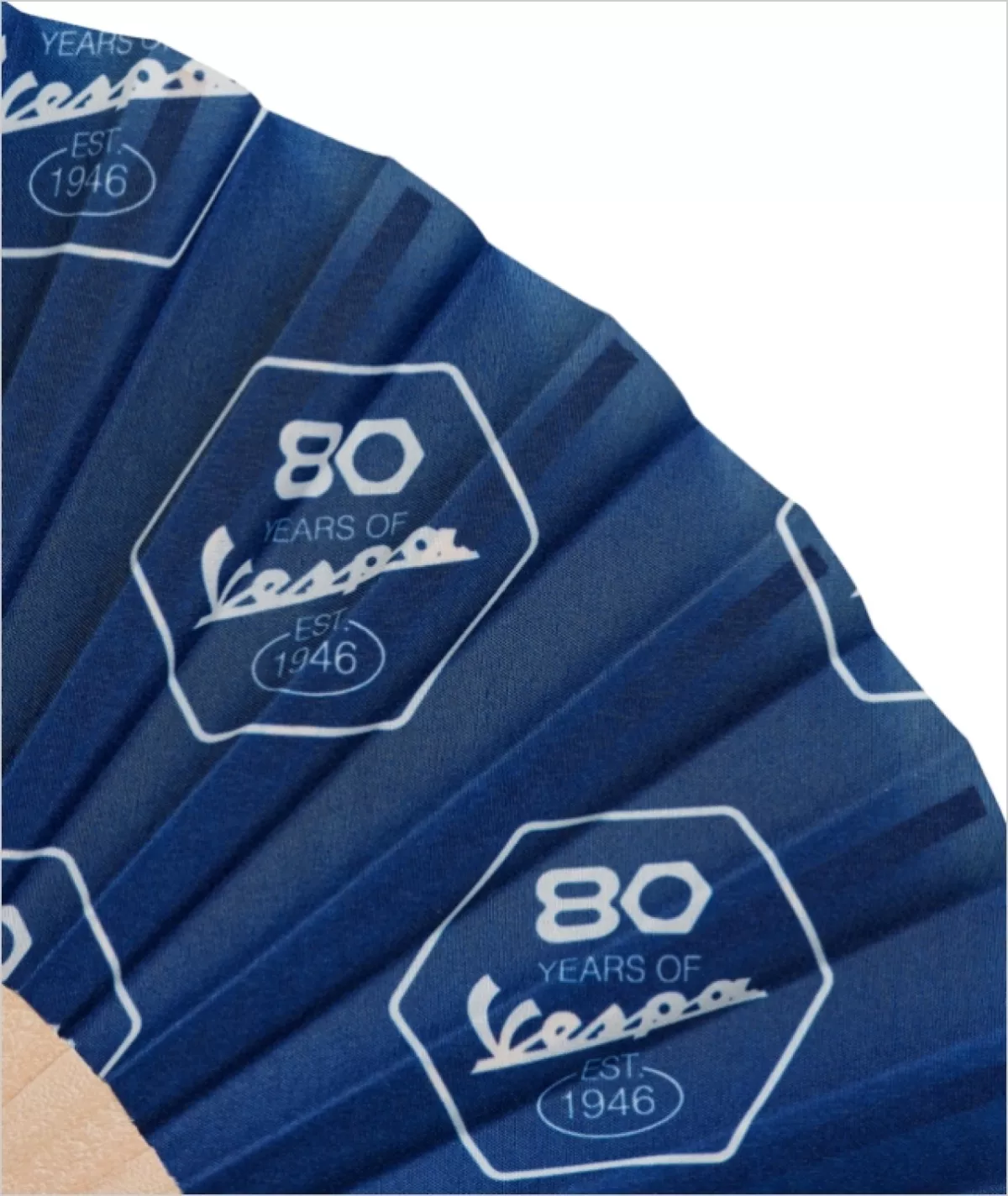 Handfächer  80 Jahre Vespa -PIAGGIO- blau / weiß