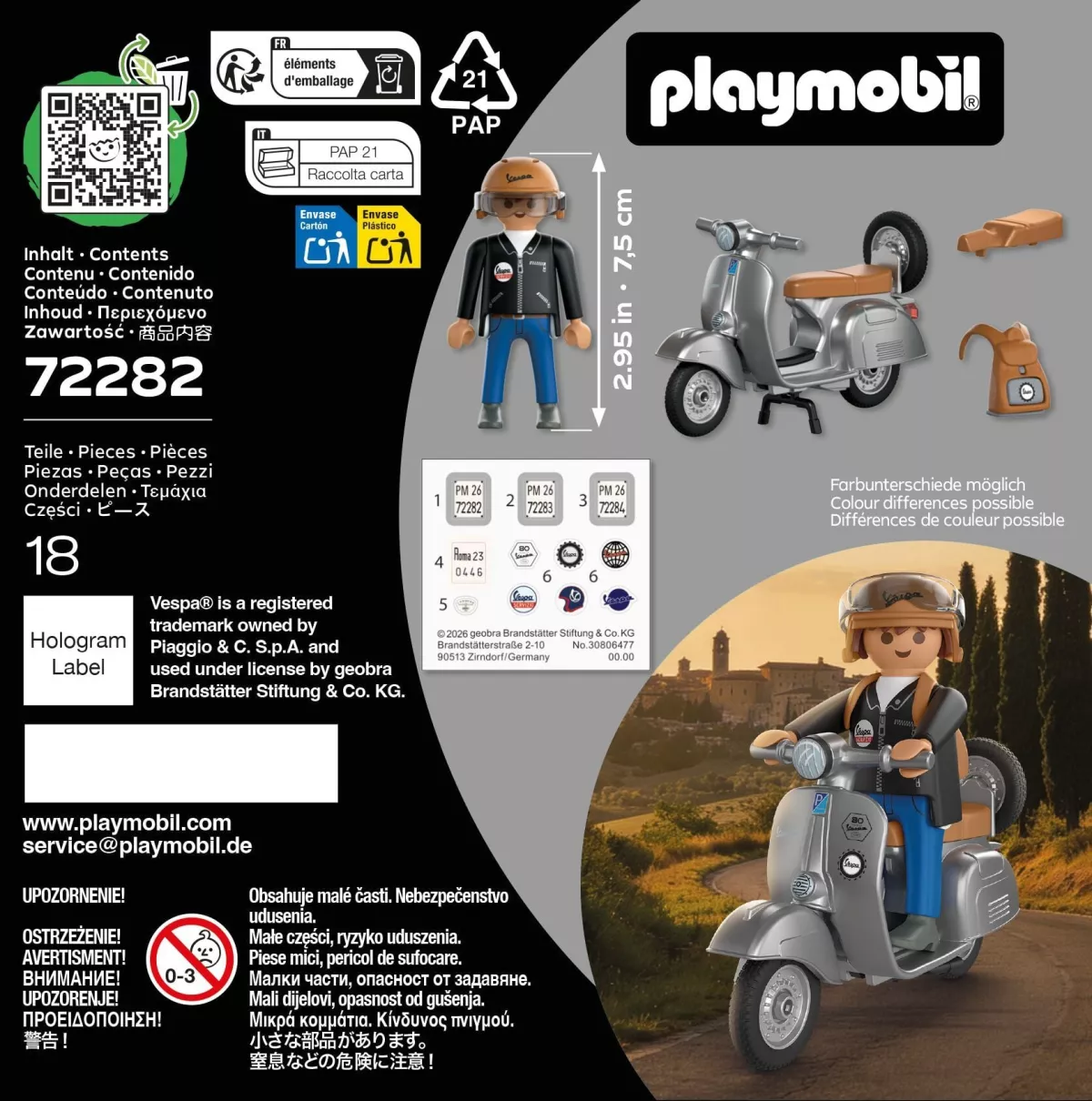 Modell 80 Jahre -PLAYMOBIL®- Vespa 150 Sprint Veloce - silber