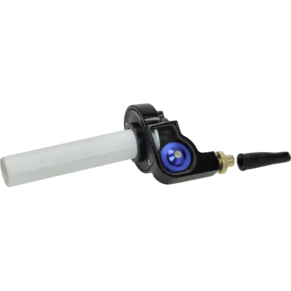 Quick action throttle grip -POWER 1- Ø=22mm, horizontal - black / blue