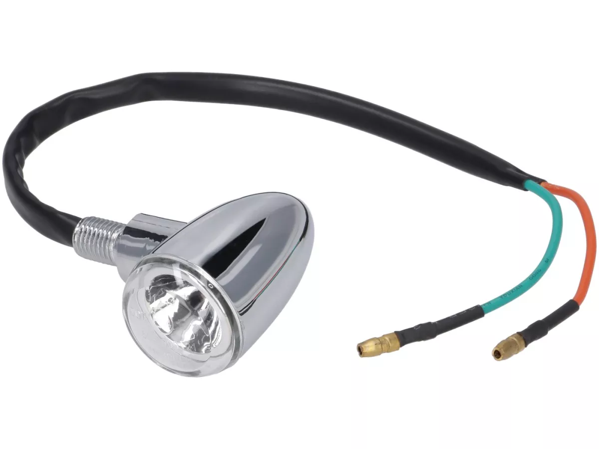 Royal Alloy Turn Signal, Front, Right, Chrome for GP 350, JPS, TG 125-350