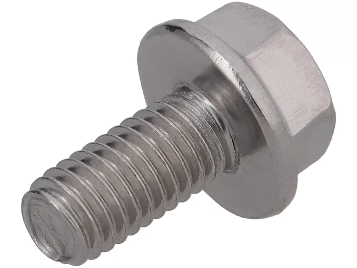 Tornillo de brida con cabeza hexagonal M5 x 10