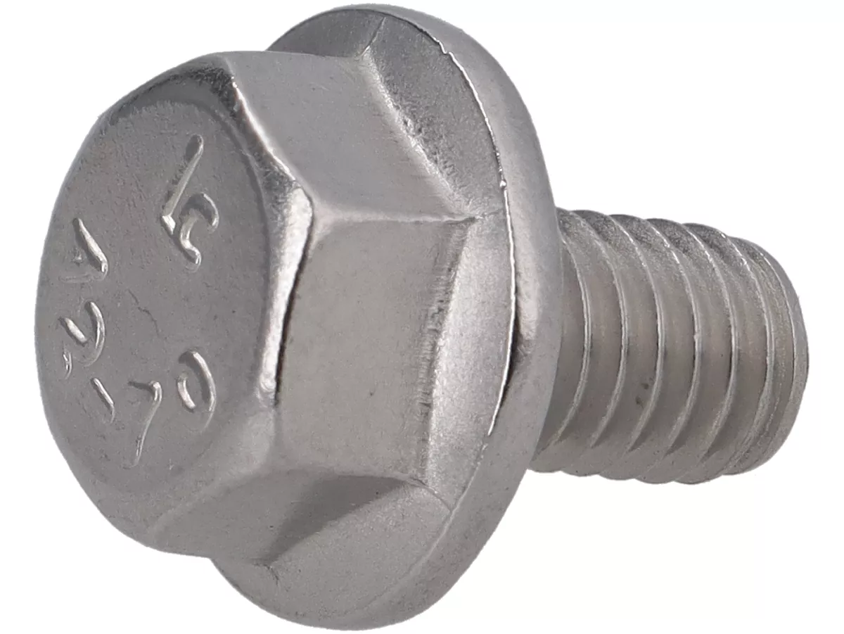 Tornillo de brida con cabeza hexagonal M6 x 10
