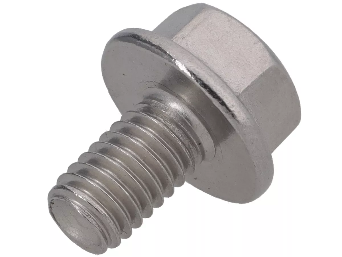 Tornillo de brida con cabeza hexagonal M6 x 10