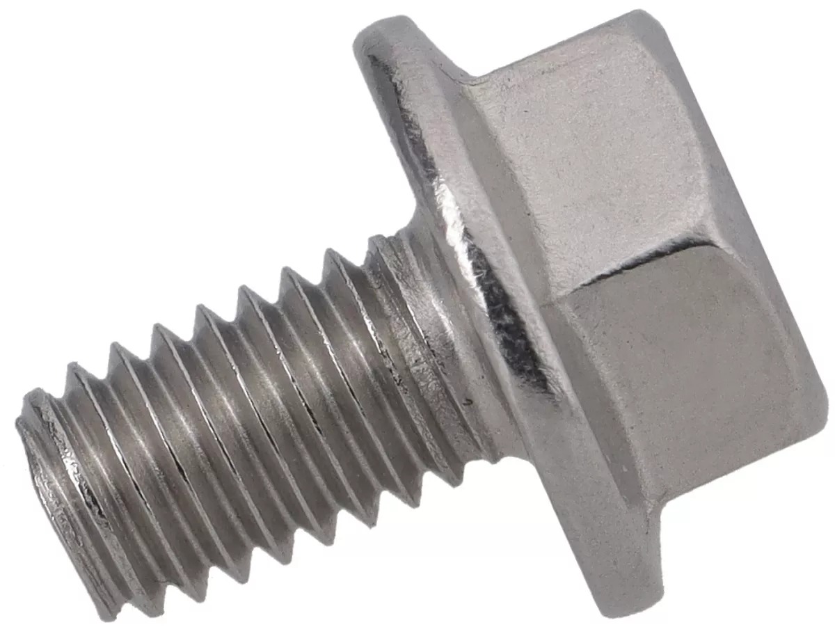 Tornillo de brida con cabeza hexagonal M6 x 10